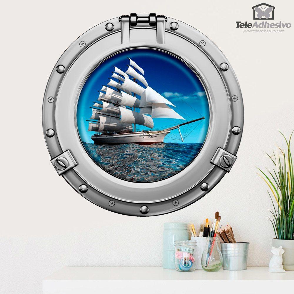 Vinilos Decorativos: Ojo de buey barco velero