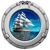 Vinilos Decorativos: Ojo de buey barco velero 5