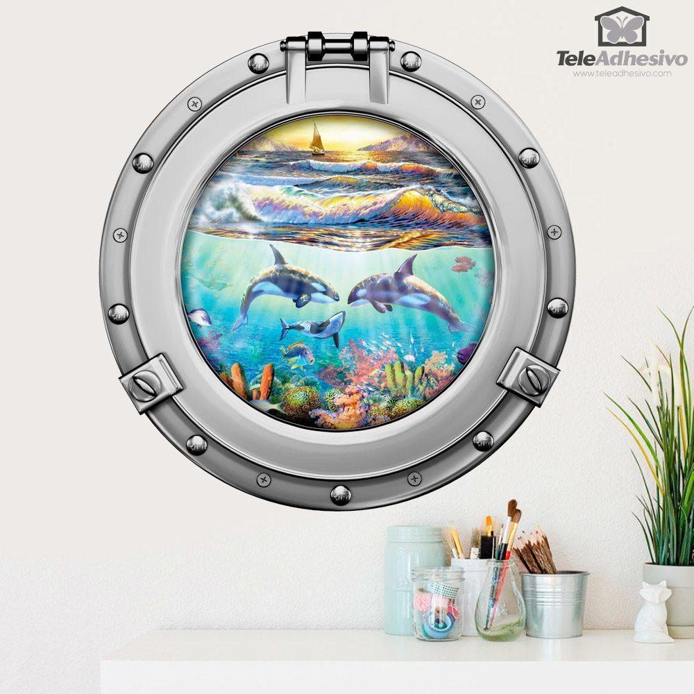 Vinilos Decorativos: Delfines y velero