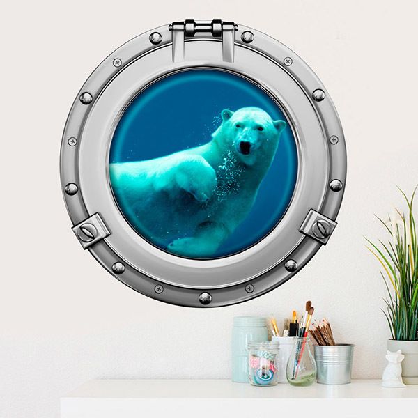 Vinilos Decorativos: Oso polar nadando