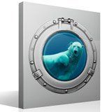Vinilos Decorativos: Oso polar nadando 4