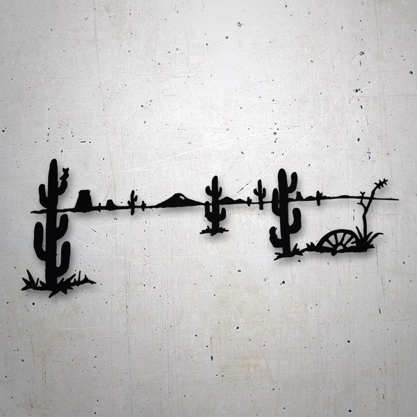 Pegatinas: Desierto con cactus
