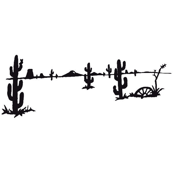 Pegatinas: Desierto con cactus