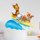 Vinilos Infantiles: Patrulla Canina - Chase, Marshall y Rubble surfean 3