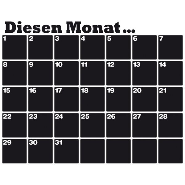 Vinilos Decorativos: Pizarra Calendario Organizador Alemán