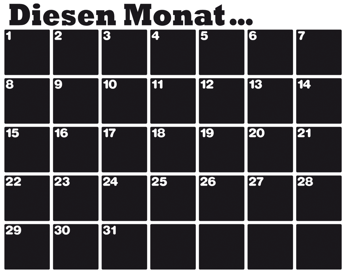 Vinilos Decorativos: Pizarra Calendario Organizador Alemán