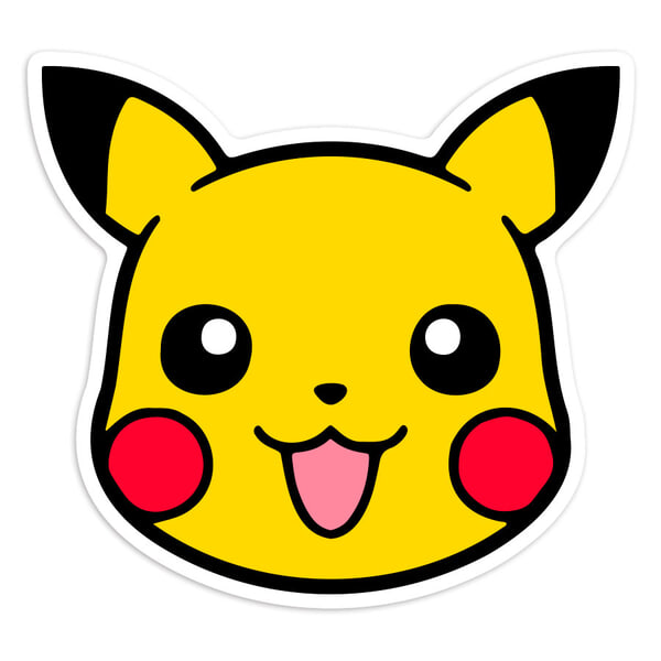 Pegatinas: Pikachu cara feliz Pokémon