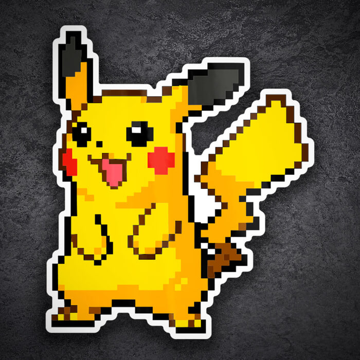 Pegatinas: Pikachu estilo pixel Pokémon