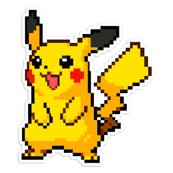 Pegatinas: Pikachu estilo pixel Pokémon