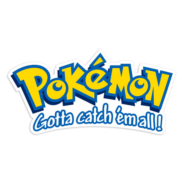 Pegatinas: Logo Pokémon eslogan inglés