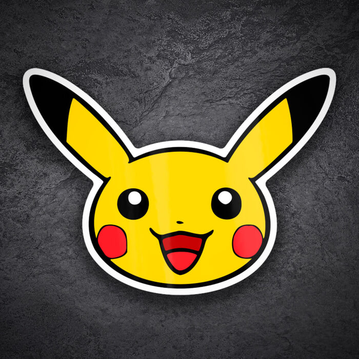 Pegatinas: Pikachu cara sonriente Pokémon