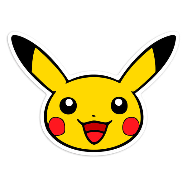 Pegatinas: Pikachu cara sonriente Pokémon