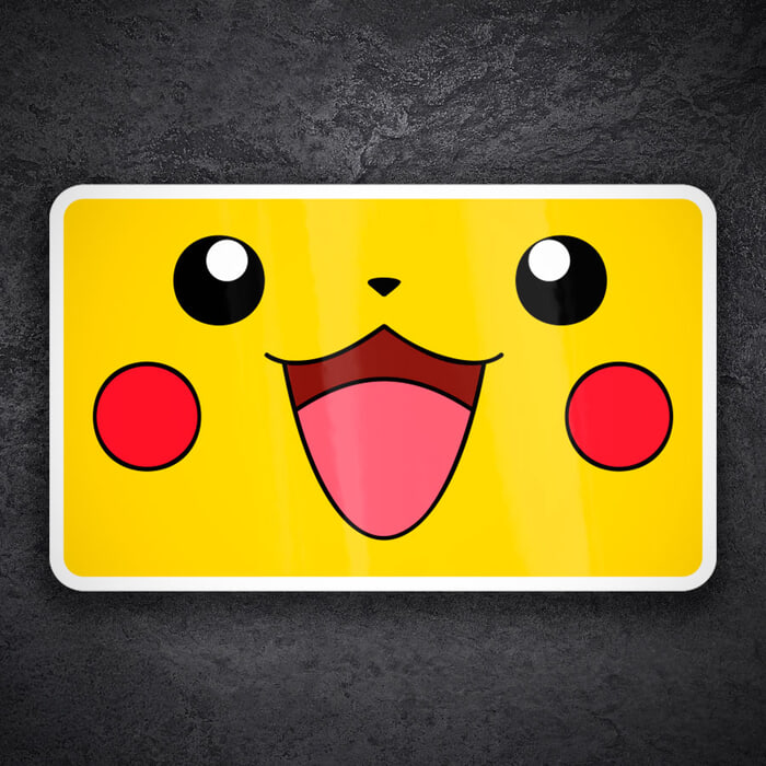 Pegatinas: Pikachu cara rectangular Pokémon