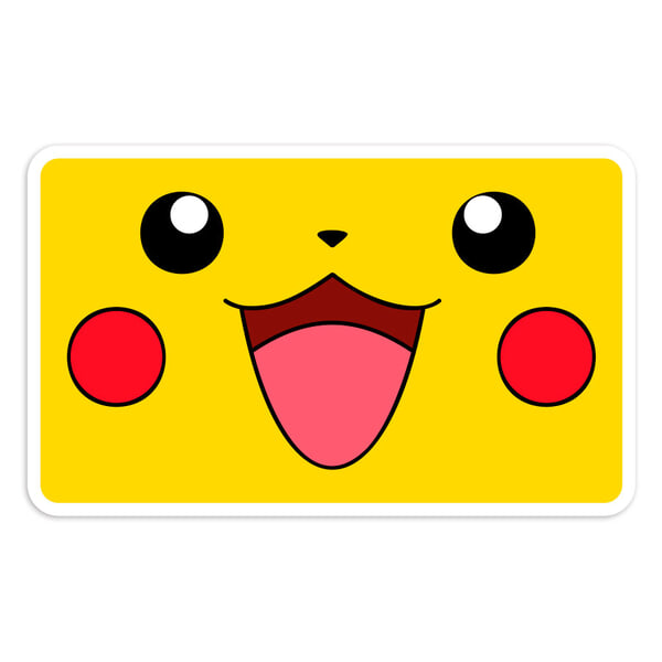 Pegatinas: Pikachu cara rectangular Pokémon