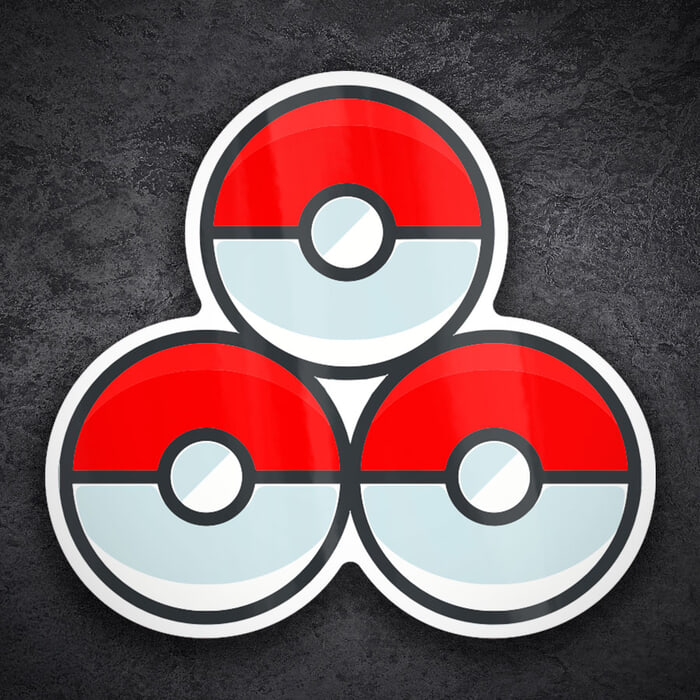 Pegatinas: Pokeballs agrupadas Pokémon