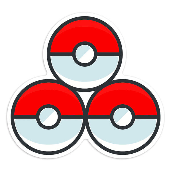 Pegatinas: Pokeballs agrupadas Pokémon