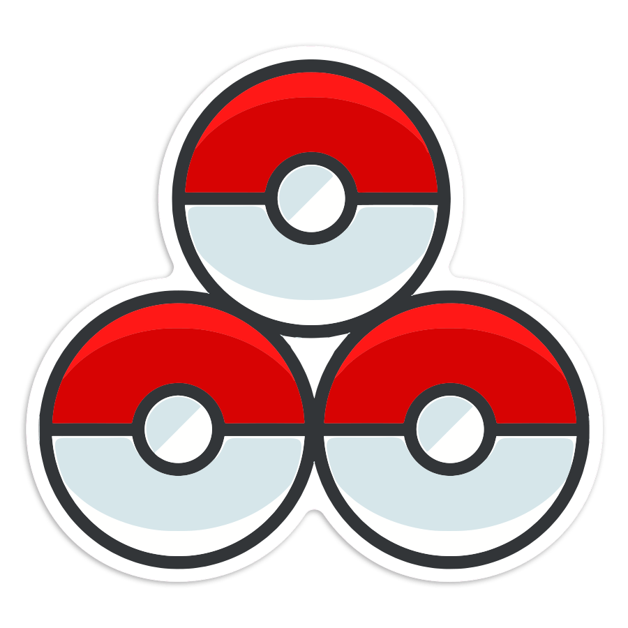 Pegatinas: Pokeballs agrupadas Pokémon