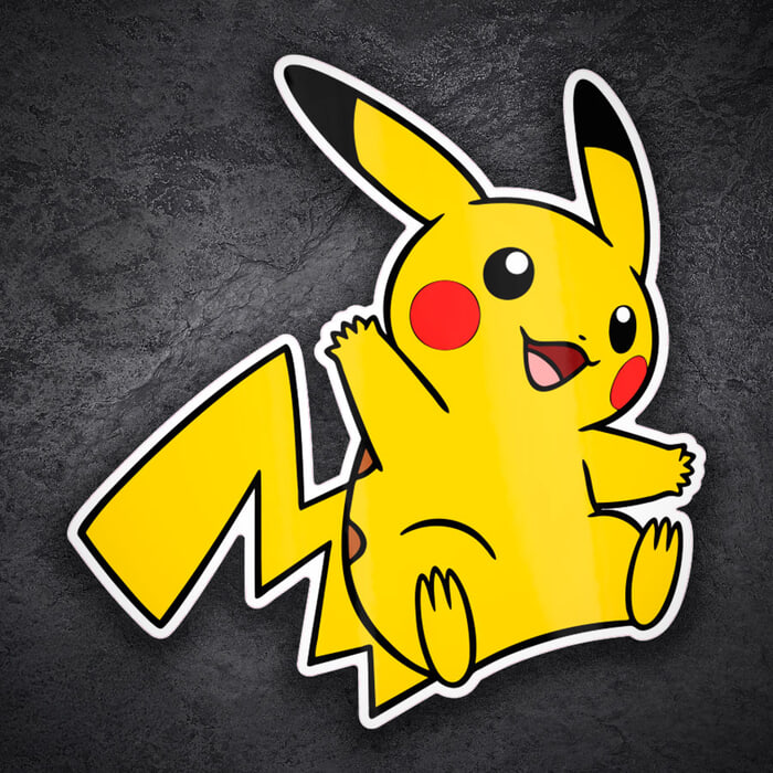 Pegatinas: Pikachu cuerpo completo Pokémon