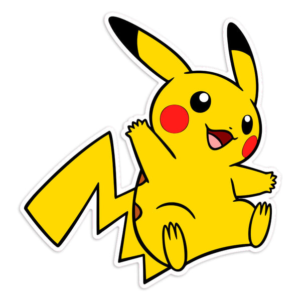 Pegatinas: Pikachu cuerpo completo Pokémon