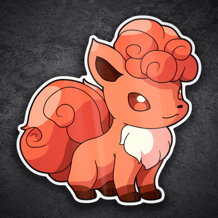 Pegatinas: Vulpix elegante fuego Pokémon