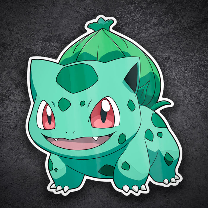 Pegatinas: Bulbasaur listo batalla Pokémon