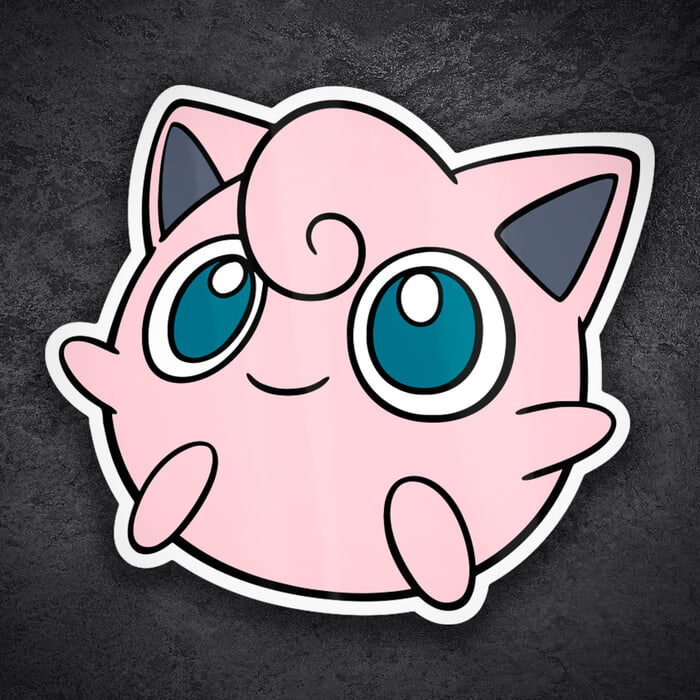 Pegatinas: Jigglypuff cara adorable Pokémon