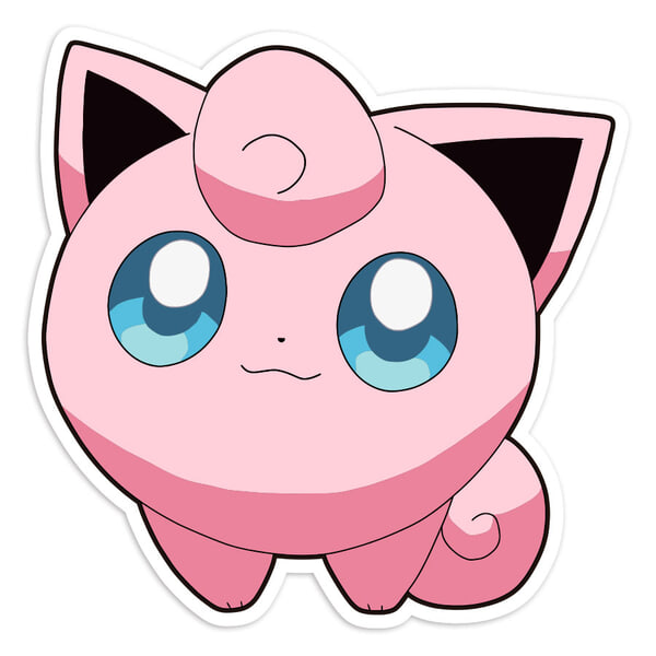 Pegatinas: Jigglypuff Pokémon clásico