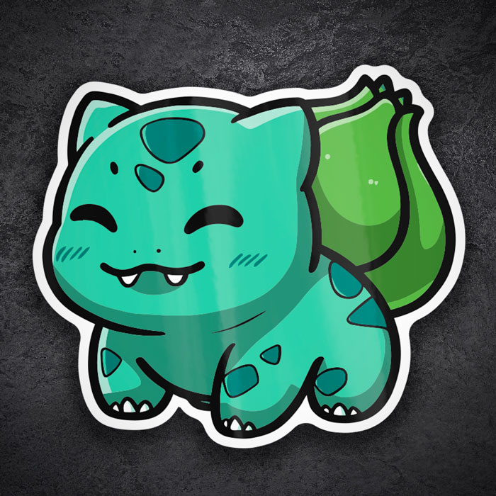 Pegatinas: Bulbasaur Chibi Pokémon