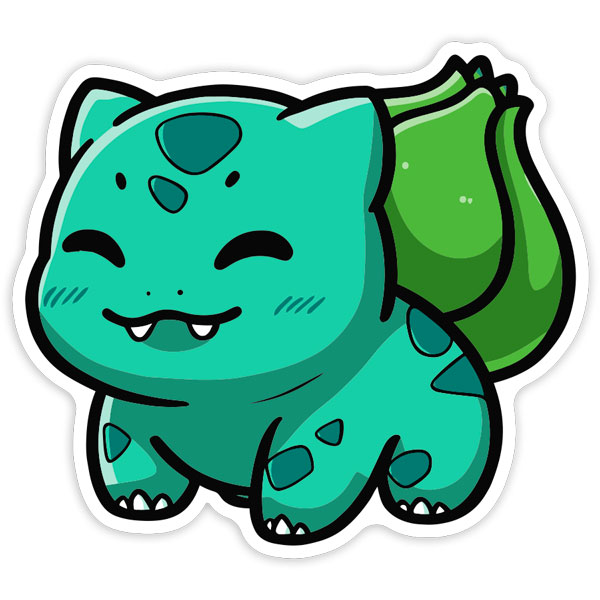 Pegatinas: Bulbasaur Chibi Pokémon