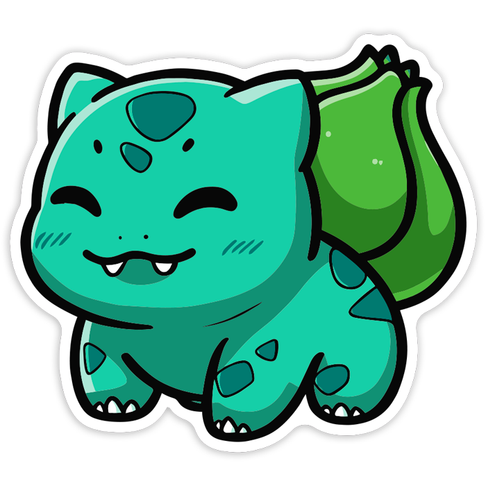 Pegatinas: Bulbasaur Chibi Pokémon