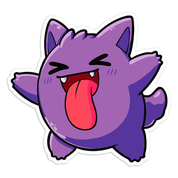Pegatinas: Gengar Chibi Pokémon