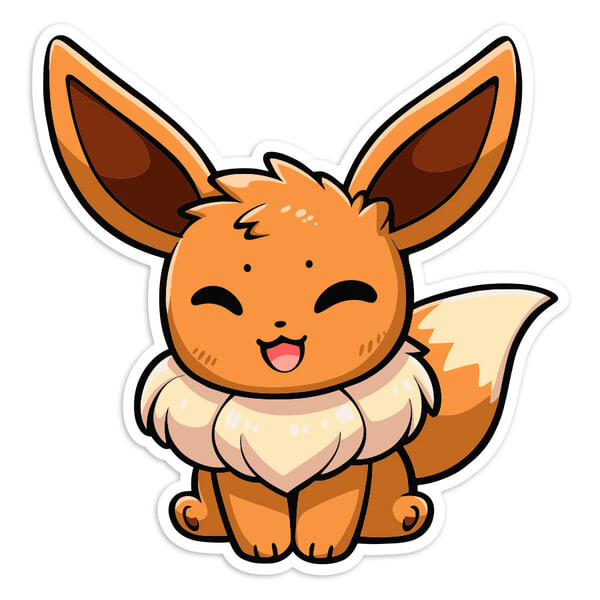 Pegatinas: Eevee Chibi Pokémon
