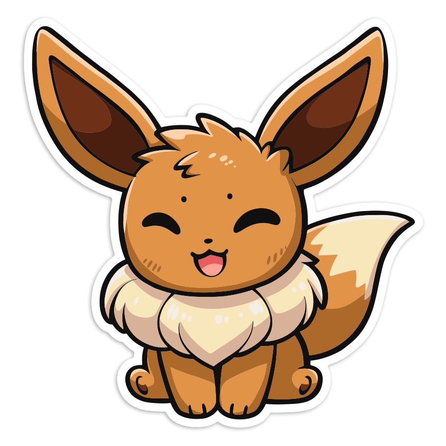 Pegatinas: Eevee Chibi Pokémon