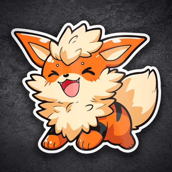 Pegatinas: Arcanine Chibi Pokémon