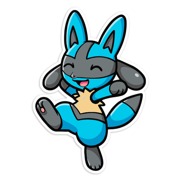 Pegatinas: Lucario Chibi Pokémon