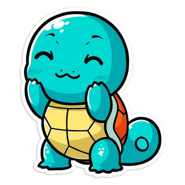 Pegatinas: Squirtle Chibi Pokémon