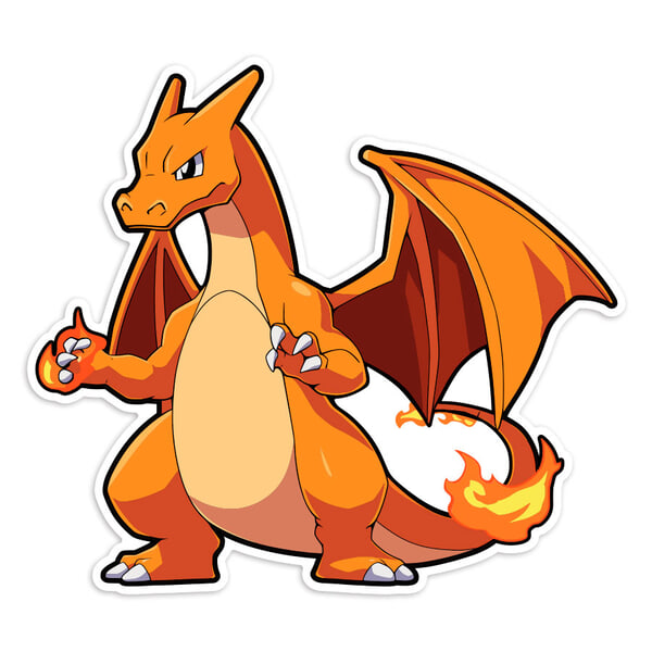 Pegatinas: Pokémon Charizard Fuego