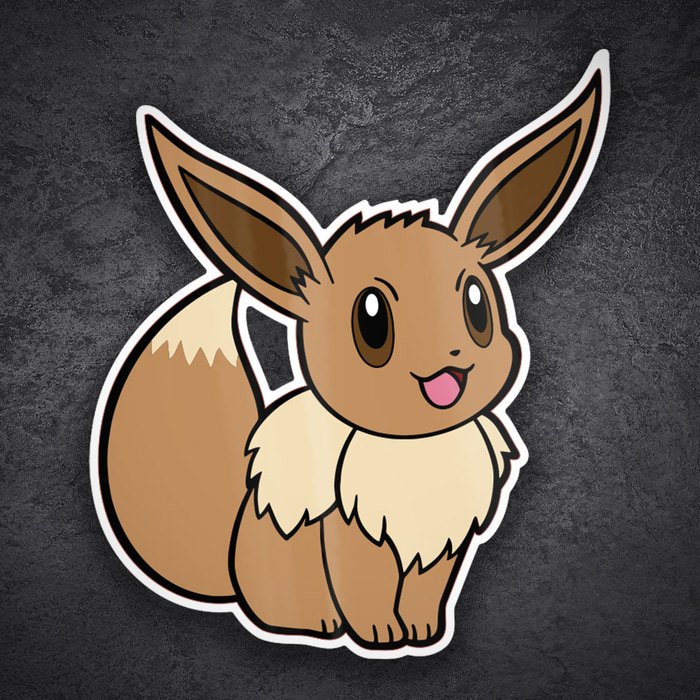 Pegatinas: Eevee Sentado Clásico