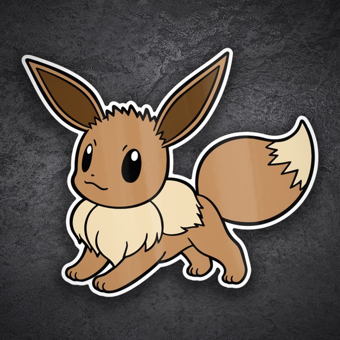 Pegatinas: Eevee en Acción Clásico