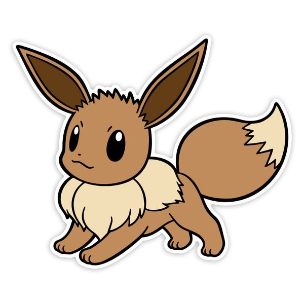 Pegatinas: Eevee en Acción Clásico