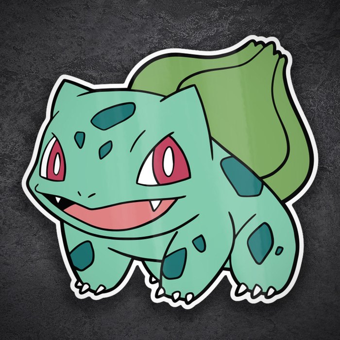 Pegatinas: Bulbasaur Clásico Decidido