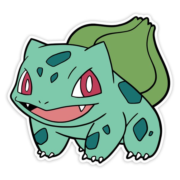 Pegatinas: Bulbasaur Clásico Decidido