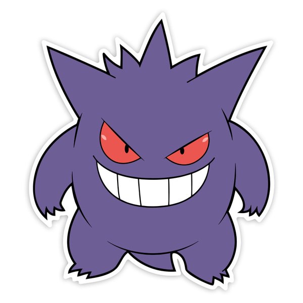 Pegatinas: Gengar Travieso Clásico