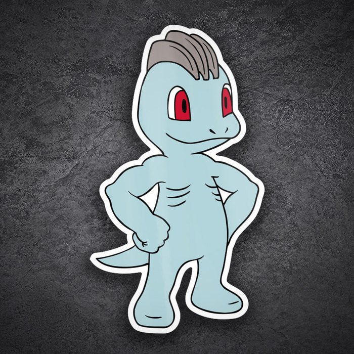 Pegatinas: Machop Clásico Forzudo
