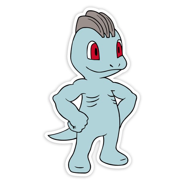 Pegatinas: Machop Clásico Forzudo