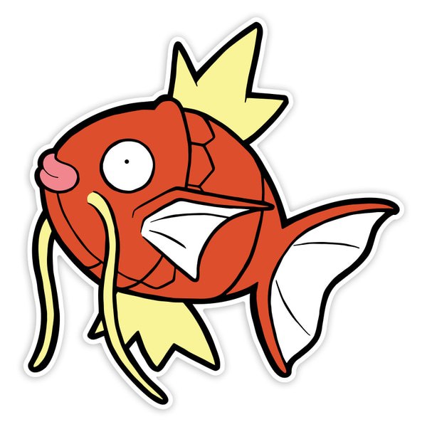 Pegatinas: Magikarp Clásico Asombrado