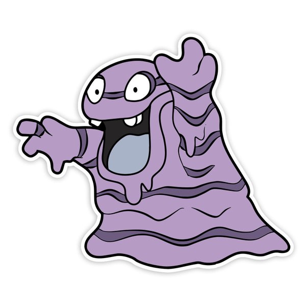 Pegatinas: Grimer Clásico Pegajoso