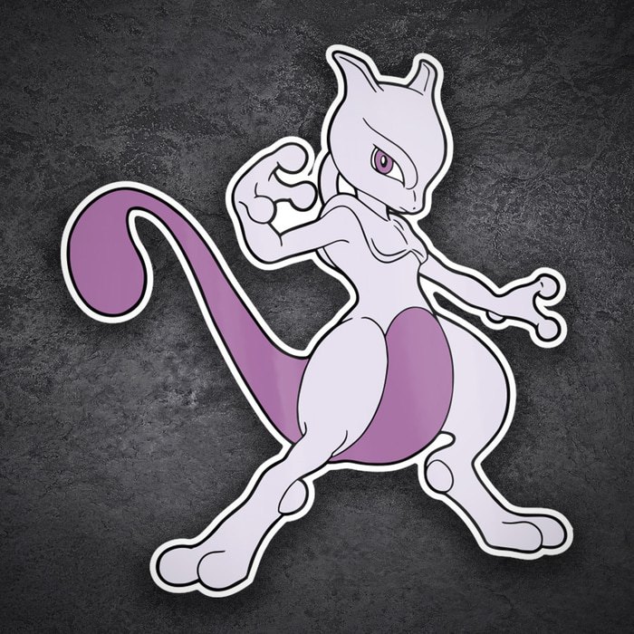 Pegatinas: Mewtwo Clásico Poder Psíquico