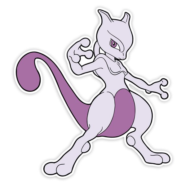 Pegatinas: Mewtwo Clásico Poder Psíquico