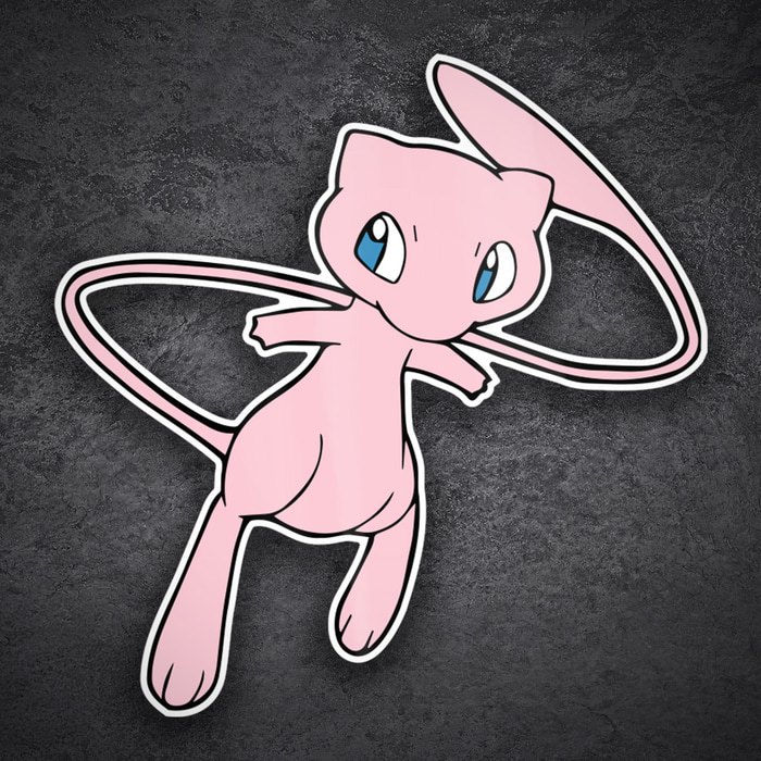 Pegatinas: Mew Clásico Flotante